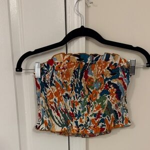 South Moon Under Multicolor Smocked Crop Top